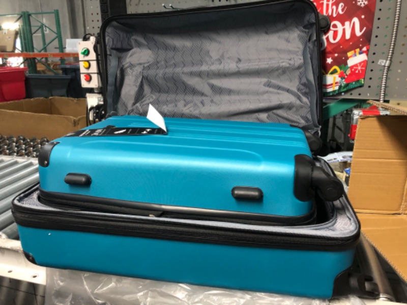 Photo 4 of *SUITCASES ONLY* Travelers Club Sky+ Luggage Set, Teal, 5 Piece Teal 5 Piece Set