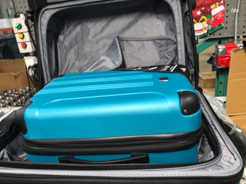 Photo 3 of *SUITCASES ONLY* Travelers Club Sky+ Luggage Set, Teal, 5 Piece Teal 5 Piece Set