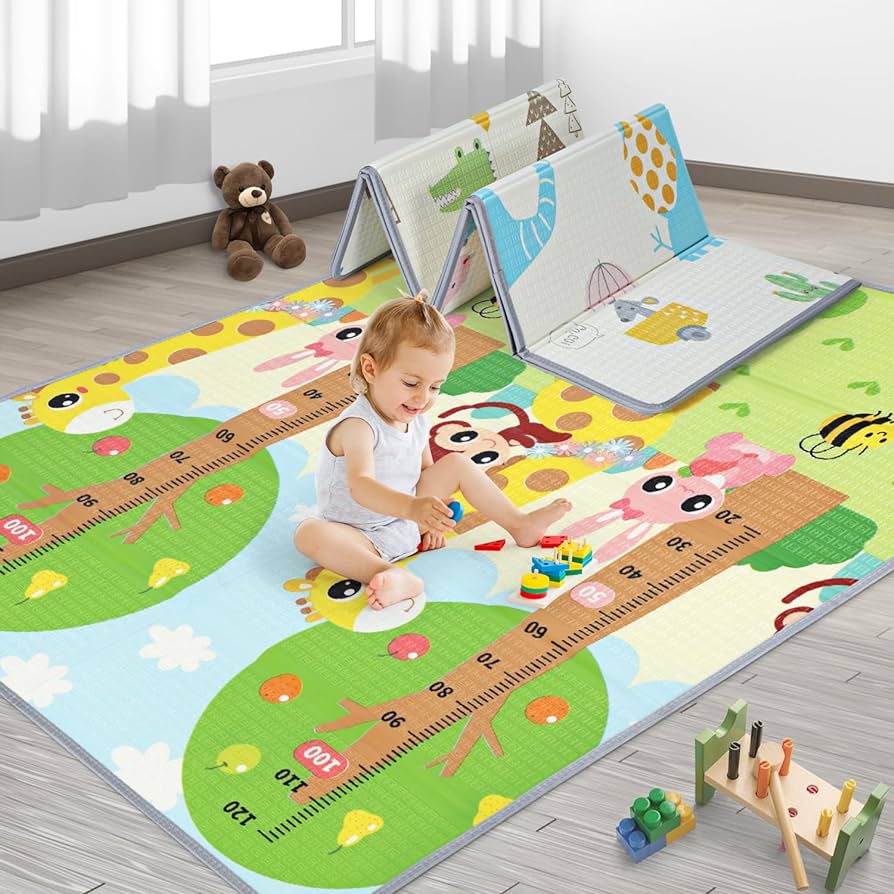 Photo 1 of *SIMILAR TO STOCK* Baby Play Mat 71" x 59", Foldable Baby Play Mats for Floor, Reversible Waterproof Foam Playmat for Babies