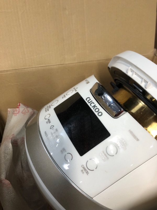 Photo 1 of CUCKOO CRP-HS0657FW | 6-Cup (Uncooked) Induction Heating Pressure Rice Cooker | 11 Menu Options, Stainless Steel Inner Pot, Made in Korea | White White/Silver