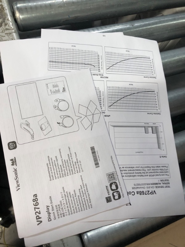 Photo 5 of **NONREFUNDABLE**FOR PARTS OR REPAIR**SEE NOTES**
ViewSonic VP2768a 27-Inch Premium IPS 1440p Monitor with Advanced Ergonomics, ColorPro 100% SRGB Rec 709, 14-Bit 3D LUT, Eye Care, 90W USB C, RJ45, HDMI, Daisy Chain for Home and Office,Black 27-Inch USB C