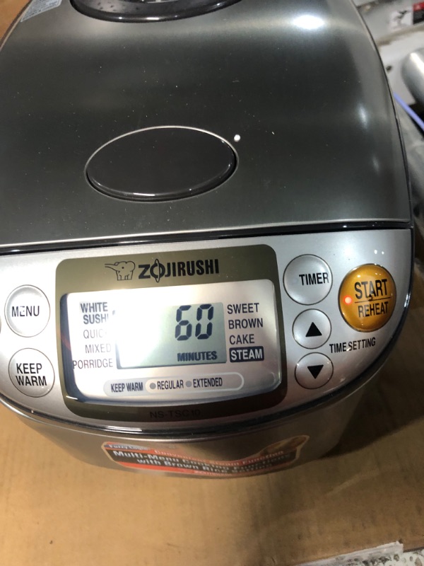 Photo 2 of (READ ALL NOTES) Zojirushi NS-TSC10 5-1/2-Cup (Uncooked) Micom Rice Cooker and Warmer