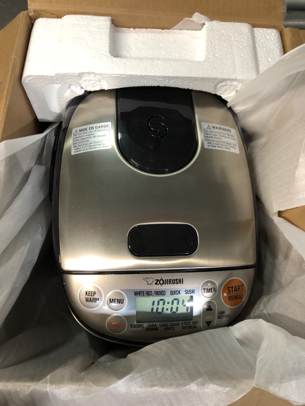 Photo 3 of (READ NOTES) Zojirushi NS-LGC05XB Micom Rice Cooker & Warmer, 3-Cups (uncooked), Stainless Black