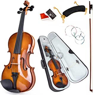 Photo 5 of Kmise 4/4 Full Size Set, 4 Solid Wood Fiddle for Adults Beginners Students Kids, 