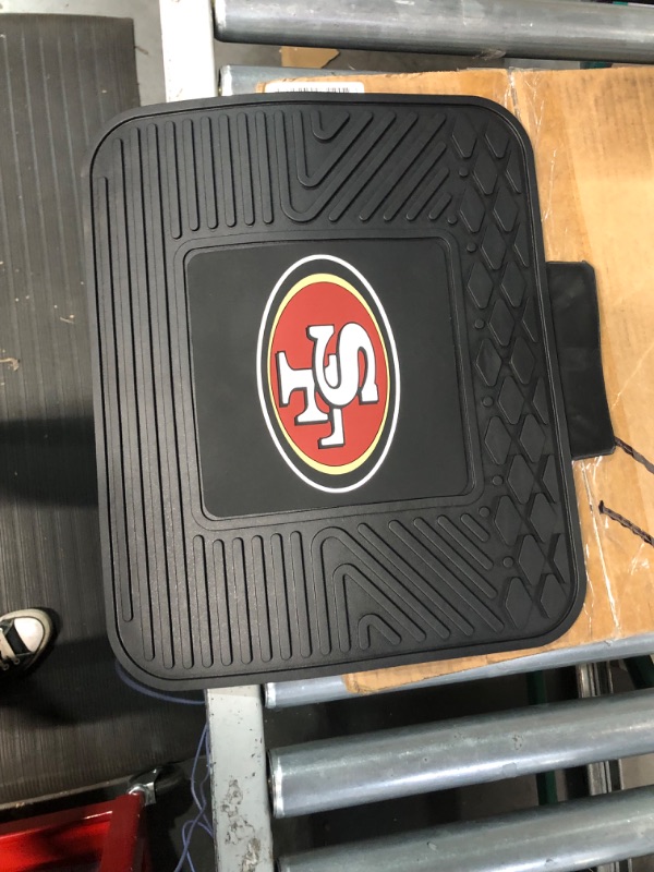 Photo 2 of FANMATS 9973 San Francisco 49ers Back Row Utility Car Mat - 1 Piece - 14in. x 17in., 