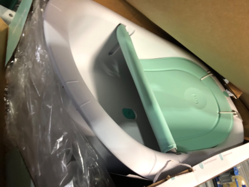 Photo 1 of 4-in-1 Grow-with-Me Bath Tub by Frida Baby Transforms Infant Bathtub to Toddler Bath 