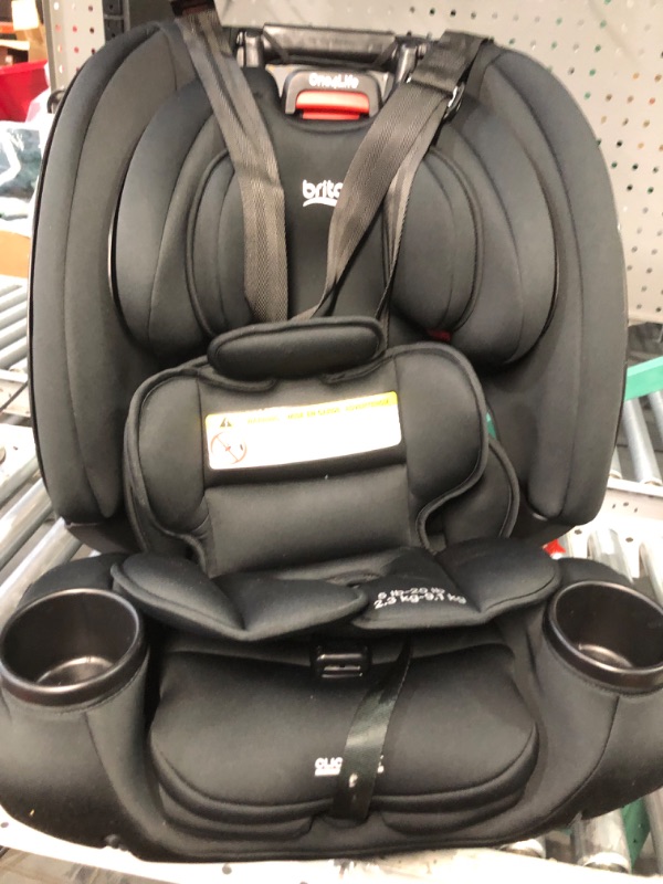 Photo 2 of ** NO MANUFACTURE DATE** Britax One4Life Convertible Car Seat, 10 Years of Use from 5 to 120 Pounds, Converts from Rear-Facing Infant Car Seat to Forward-Facing Booster Seat, Machine-Washable Fabric, Onyx 