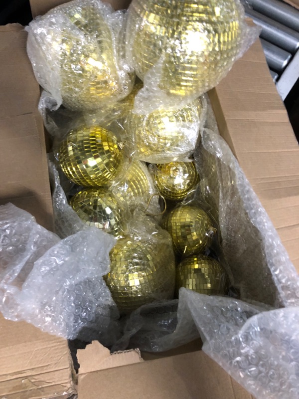Photo 1 of 32 Pack Mini Disco Balls Decorations Different Sizes Mirror Ball