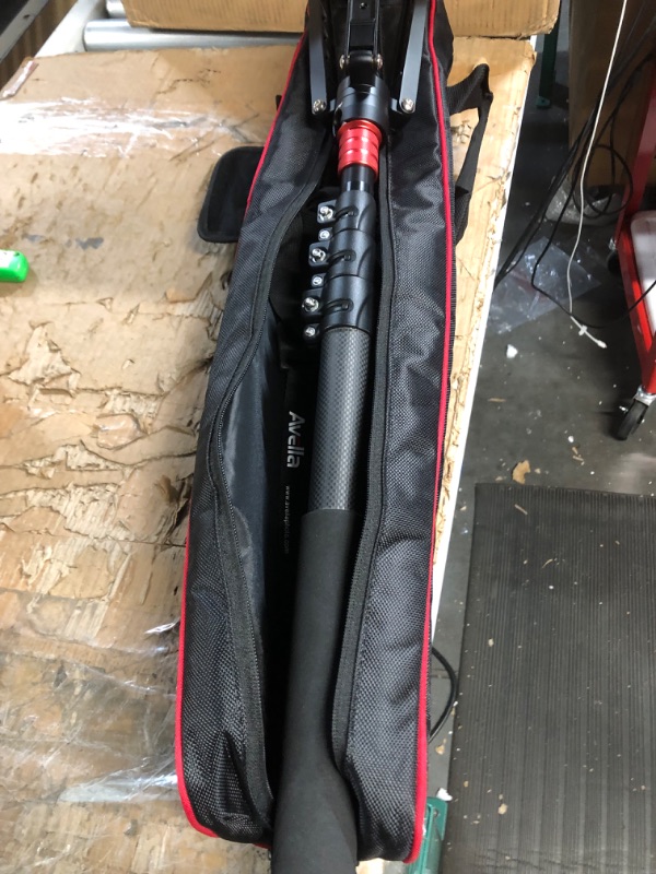 Photo 1 of Avella CD324 Carbon Fiber Video Monopod Kit, with Fluid Head and Removable feet, 71 Inch Max Load 13.2 LB 
