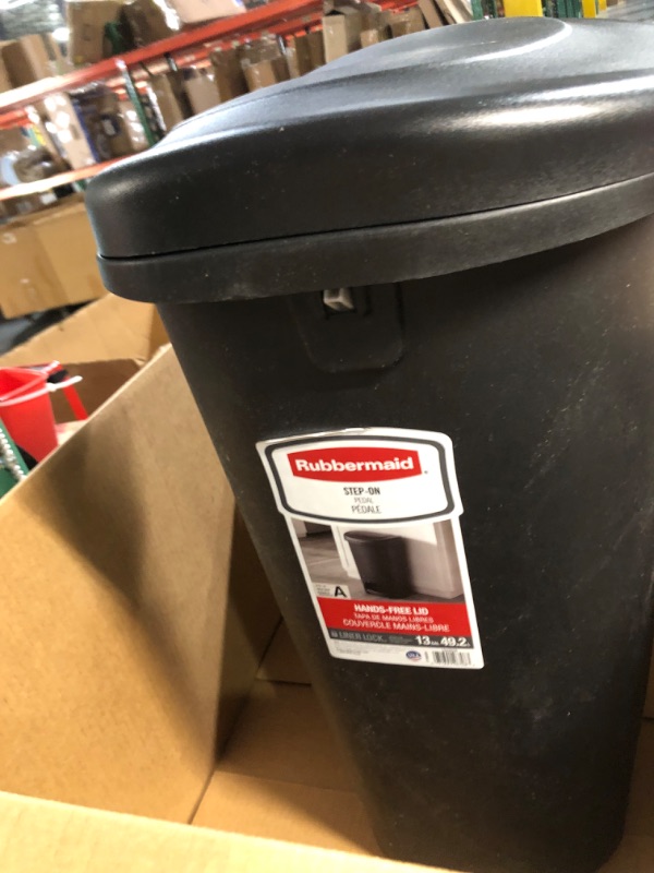 Photo 3 of *MAJOR DAMAGE*
Rubbermaid Classic 13 Gallon Step-On Trash Can 