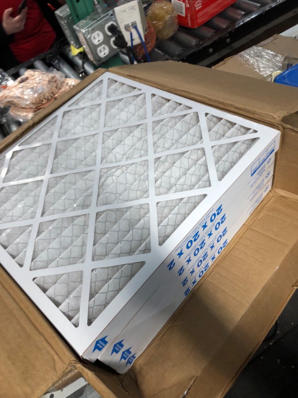 Photo 2 of * 4 pack * 
Aerostar 20x20x2 MERV Pleated Air Filter, AC Furnace Air Filter, 4 Pack (Actual Size: 19 1/2" x 19 1/2" x 1 3/4") 