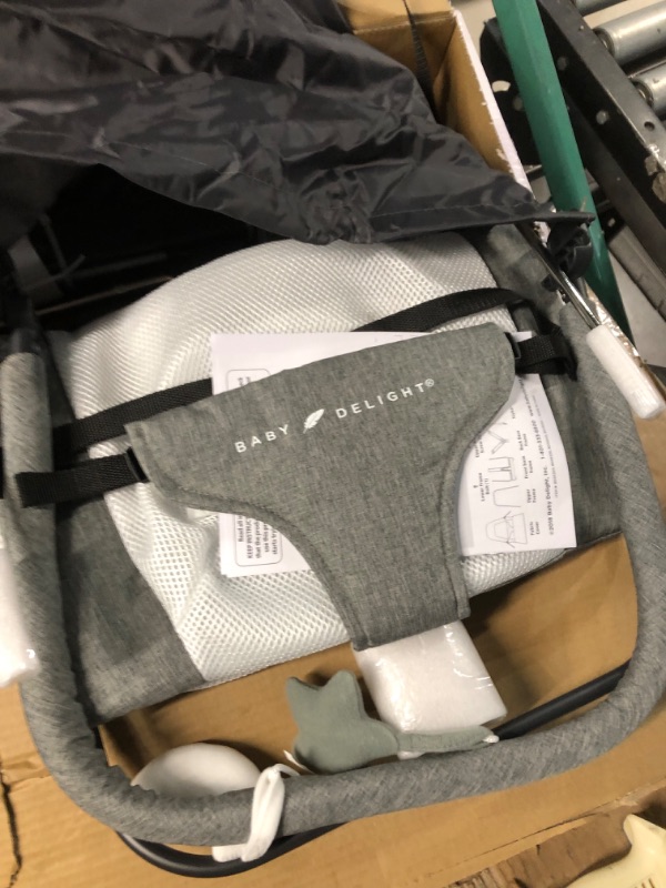 Photo 1 of Baby Delight Alpine Deluxe Portable Bouncer, Infant, 0 – 6 months, Charcoal Tweed