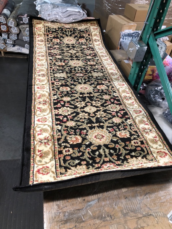 Photo 3 of SAFAVIEH Lyndhurst Collection Runner Rug - 2'3" x 6', Black & Ivory, Traditional Oriental Design, 