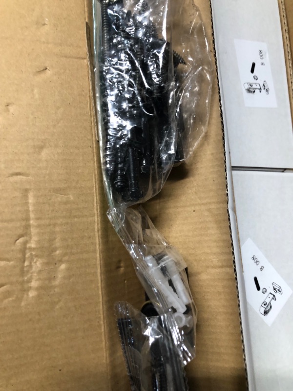 Photo 1 of EaseLife 60" Bi-Folding Sliding Barn Door Hardware Track Kit for 4 Closet Install,Black,No Door (Track Length 64") 60" for 4 Door