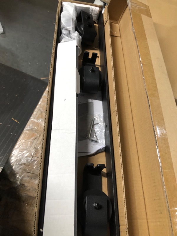 Photo 1 of EaseLife 60" Bi-Folding Sliding Barn Door Hardware Track Kit for 4 Closet Install,Black,No Door (Track Length 64") 60" for 4 Door