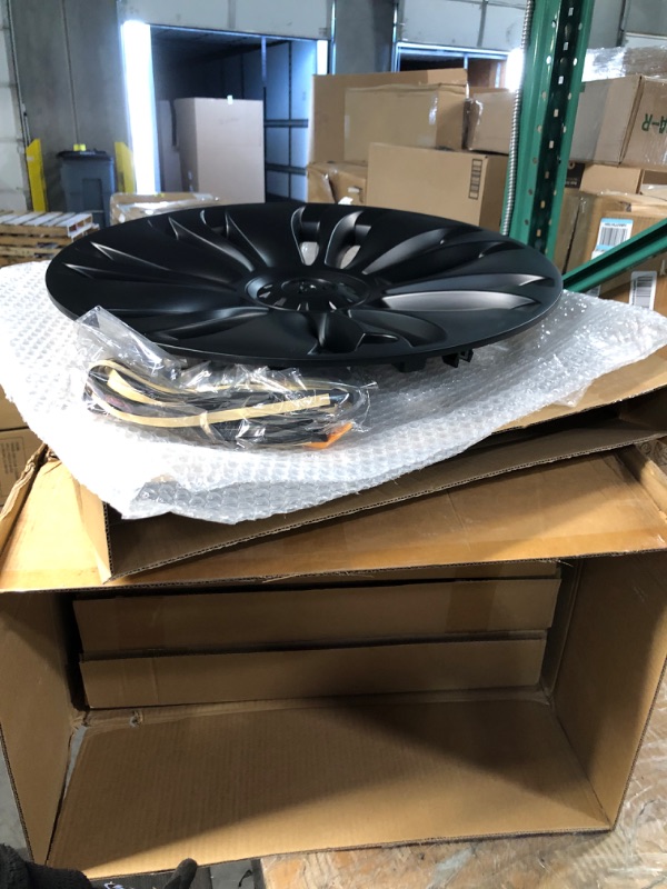 Photo 2 of **MISSING CENTER CAPS**
Peforway 19 inch Wheel Covers for Tesla Model Y 2020-2023,