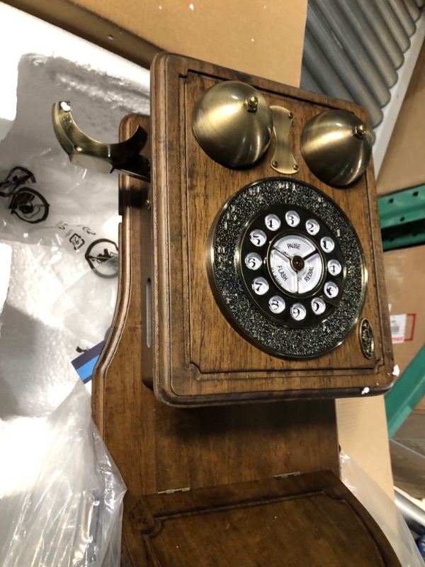 Photo 5 of Pyle Vintage/Classic Style Corded Phone - Retro Design Landline Telephone, Antique Wall-Mount Phone