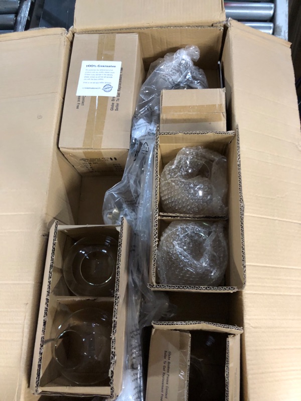 Photo 1 of ***Parts Only***KCO Modern Ceiling Pendant Lighting, Mid-Century Glass Globes Sputnik Pendant Lamp, LED 6-Light Hanging