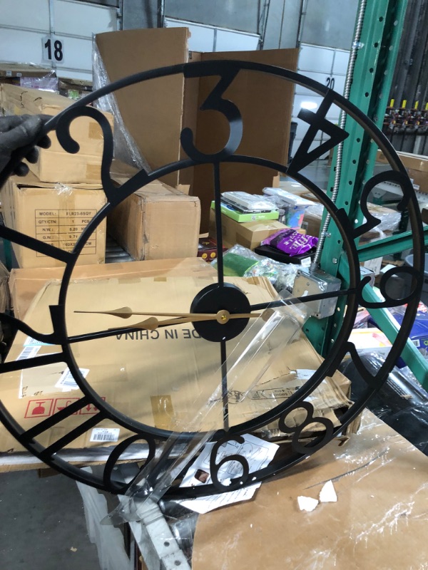 Photo 3 of * some numbers have minor damage *
30 Inch Metal Wall Clock, Oversized Modern Farmhouse Wall Clock, 