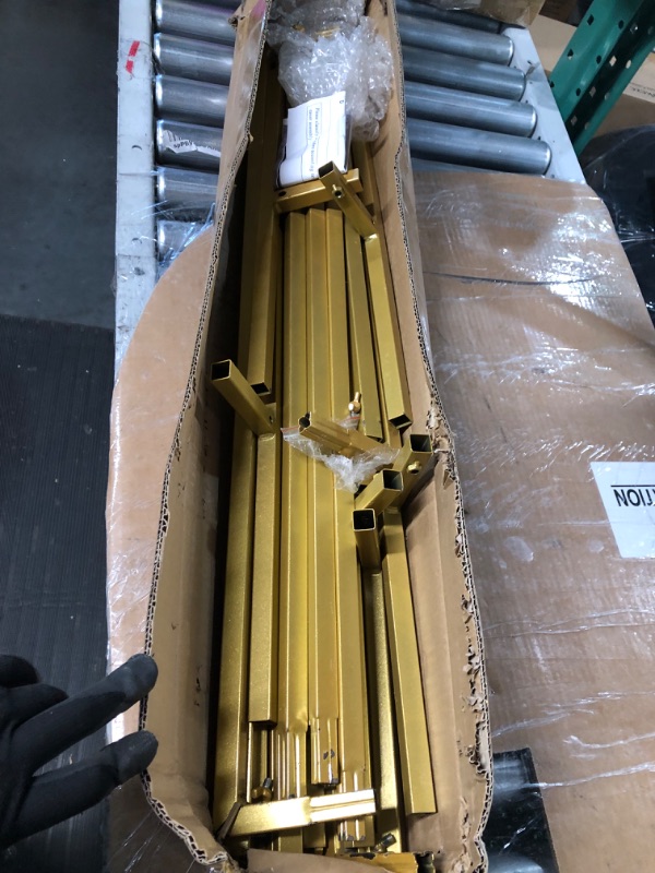 Photo 1 of ***NOT FUNCTIONAL - FOR PARTS - NONREFUNDABLE - SEE COMMENTS*** Wokceer Wedding Arch Backdrop Stand 3 Set Metal Arch Stand Gold