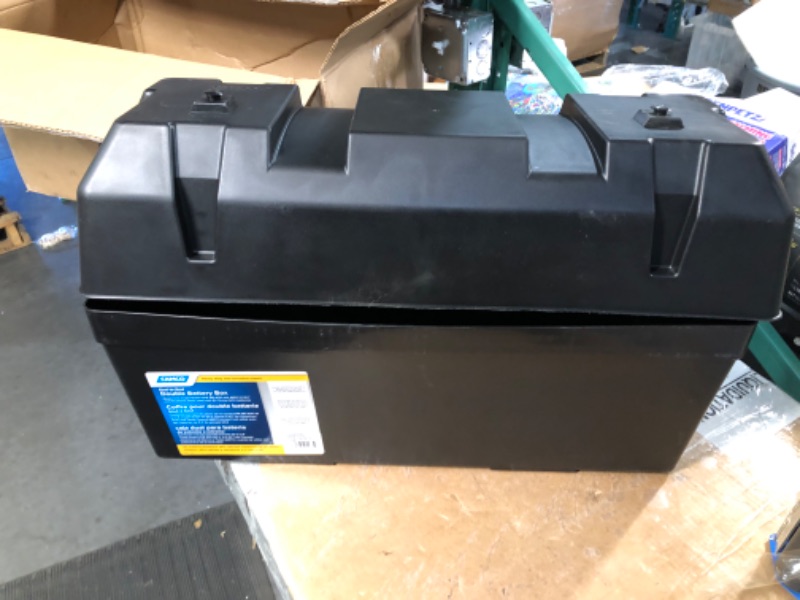 Photo 2 of Camco Heavy Duty Double Battery Box with Straps and Hardware - 