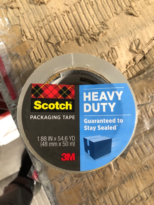 Photo 3 of Scotch Heavy Duty Packaging Tape, 1.88" x 54.6 yd, Designed for Packing, Shipping and Mailing, Strong Seal on All Box Types, 3" Core, Clear, 1 Roll (3850) Without Dispenser 1 Roll