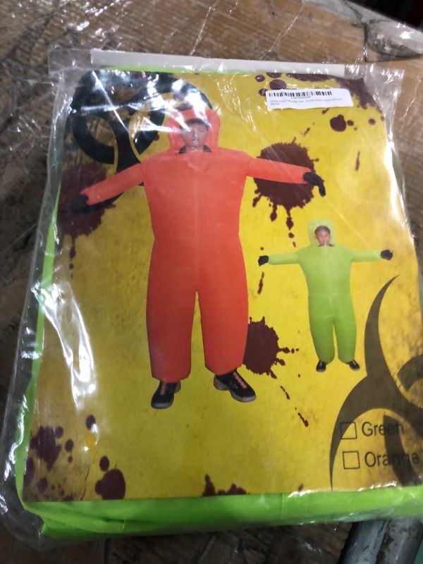 Photo 1 of Glowy Zoey Inflatable Hazmat Costume Adult Unisex Green