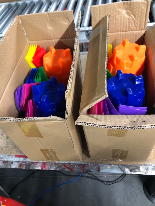 Photo 2 of ***NONREFUNDABLE BUNDLE OF 2 SETS** Qiuyanbo 5 Inch Sand Castles Beach Buckets and Shovel Set,24 Shovels and 24 Pail Buckets? 