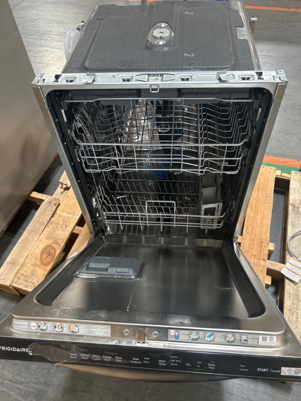 Photo 4 of *PARTS ONLY DOES NOT FUNCTION*
Frigidaire Stainless Steel Tub Top Control 24-in Built-In Dishwasher With Third Rack