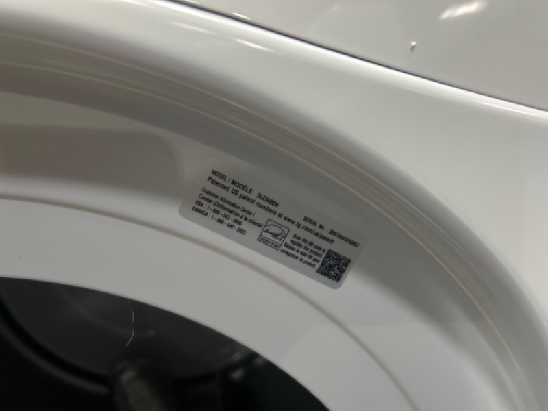 Photo 9 of LG 7.4-cu ft Stackable Electric Dryer (White) ENERGY STAR