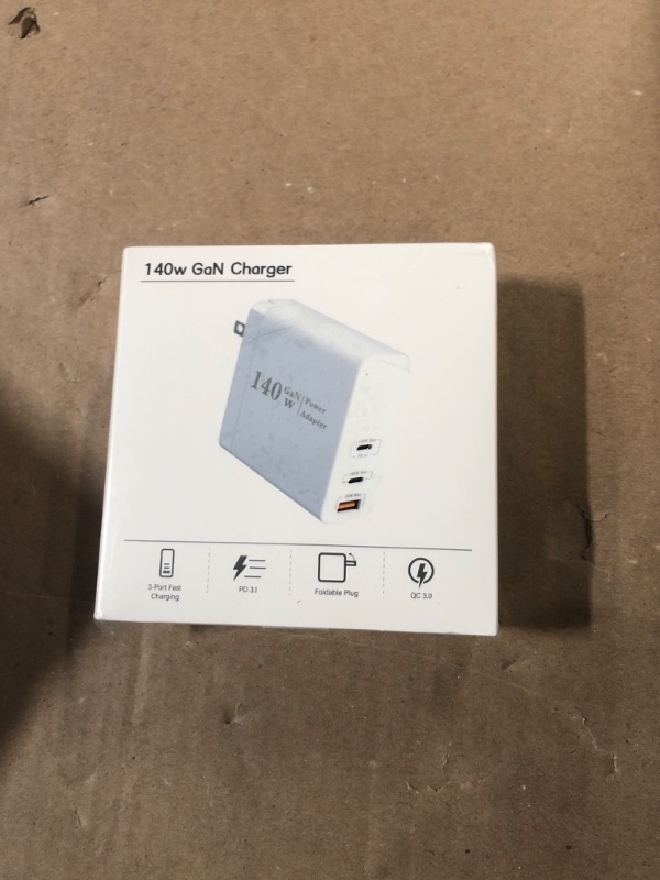 Photo 2 of 140W USB C Charger,YooCas PD3.1 GaN 3Port Type C Wall Charger Fast Charging Station Adapter, PD PPS Charger Block for MacBook Pro 16"/Air, iPhone 15 Pro Max, Galaxy S22/S21,Tablet &Laptop Surface White