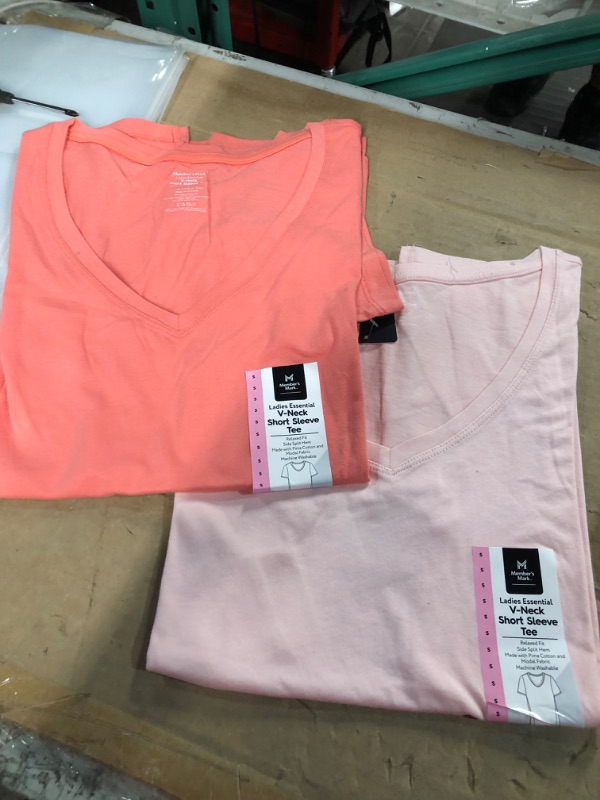 Photo 2 of Member's Mark Ladies Short Sleeve V-Neck Tee 2 pack
small