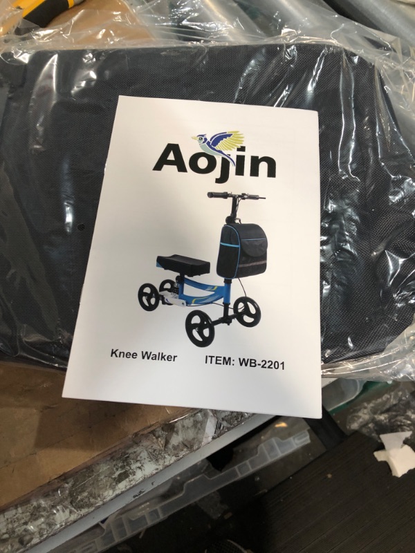 Photo 4 of Aojin Steerable Knee Walker Deluxe Medical Scooter for Foot Injuries Compact Crutches