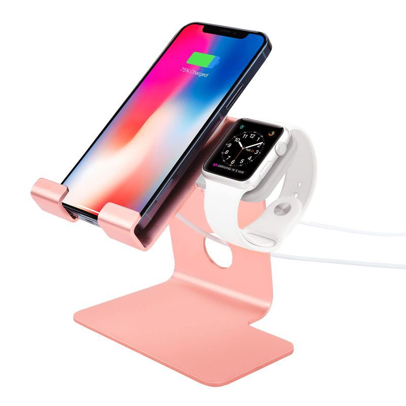 Photo 1 of Tranesca 2-in-1 Charger Stand Station Compatible with iPhone That uses Magsafe Charger (Rose Gold) STAND ONLY