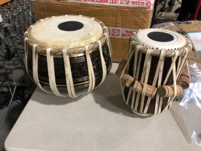 Photo 1 of **PARTS ONLY** **DAMAGE** **SEE CLERK NOTES** MAHARAJA Tabla Drum Set 