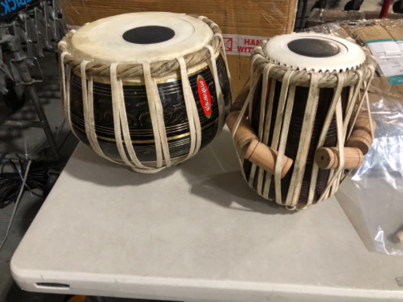Photo 1 of **PARTS ONLY** **DAMAGE** **SEE CLERK NOTES** MAHARAJA Tabla Drum Set 