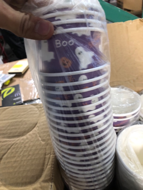 Photo 3 of [STOCK PHOTO]
Lallisa 120 Pieces/60 Set Halloween Paper Cups with Lids 16 oz Disposable Coffee Cups 