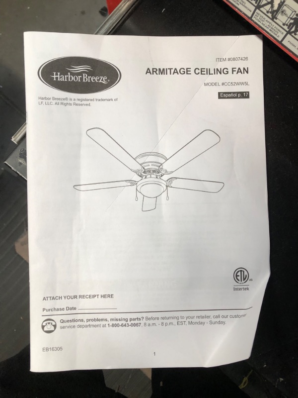 Photo 2 of [STOCK PHOTO, READ NOTES]
Harbor Breeze Armitage 52-in Bronze LED Indoor Flush Mount Ceiling Fan with Light (5-Blade)