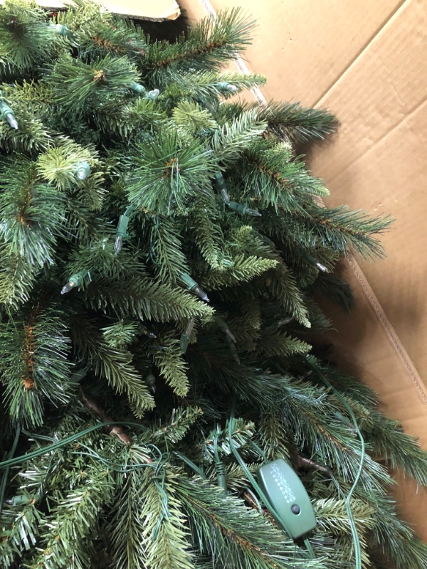 Photo 7 of **PARTS** **SEE CLERK NOTES** GE 7.5-ft Aspen Fir Pre-lit Artificial Christmas Tree 