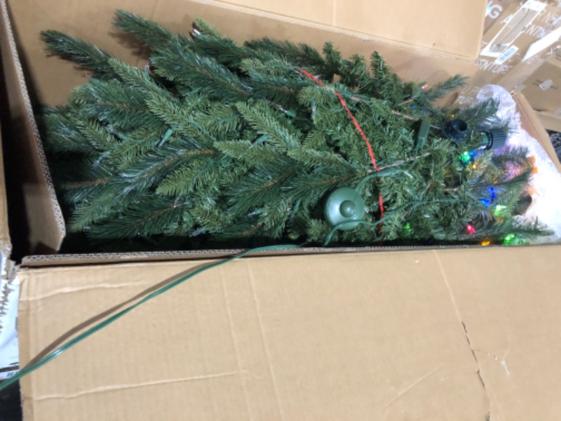 Photo 3 of **PARTS** **SEE CLERK NOTES** GE 7.5-ft Aspen Fir Pre-lit Artificial Christmas Tree 