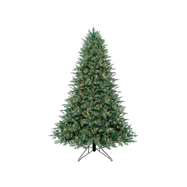 Photo 1 of **PARTS** **SEE CLERK NOTES** GE 7.5-ft Aspen Fir Pre-lit Artificial Christmas Tree 