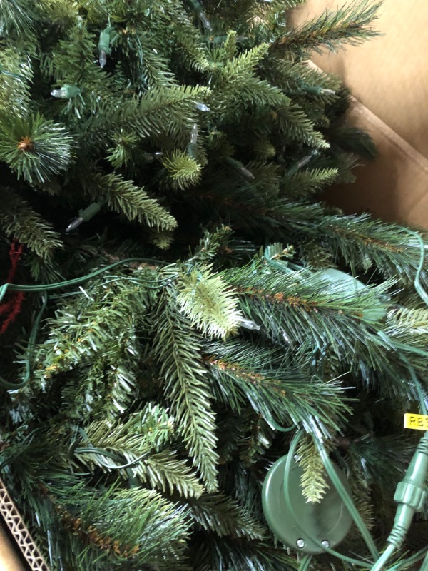 Photo 5 of **PARTS** **SEE CLERK NOTES** GE 7.5-ft Aspen Fir Pre-lit Artificial Christmas Tree 