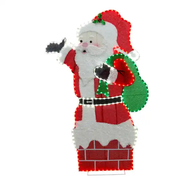 Photo 1 of **MISSING POWER ADAPTER**
Holiday Living 64.5-in Santa Yard Decoration with Multicolor LED Lights