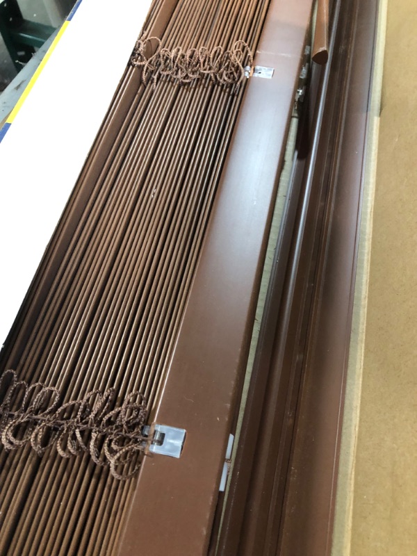 Photo 3 of [READ NOTES]
LEVOLOR Trim+Go 2-in Slat Width 47-in x 64-in Cordless Walnut Faux Wood Room Darkening Horizontal Blinds