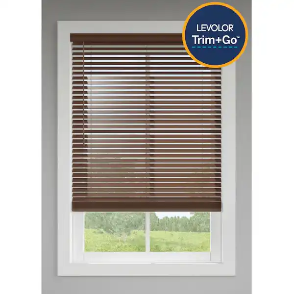 Photo 1 of [READ NOTES]
LEVOLOR Trim+Go 2-in Slat Width 47-in x 64-in Cordless Walnut Faux Wood Room Darkening Horizontal Blinds