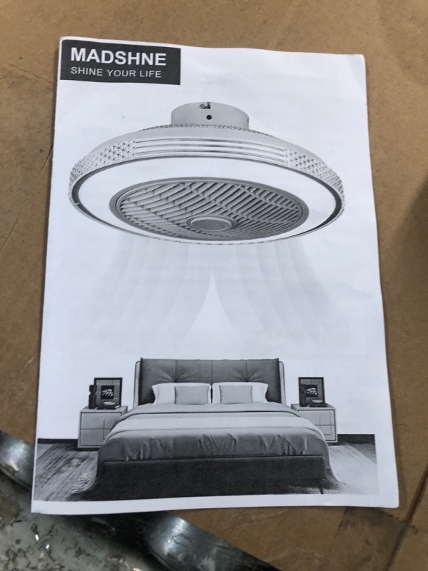 Photo 1 of * used * see all images *
MADSHNE 20" Modern Low Profile Ceiling Fans with Lights and Remote