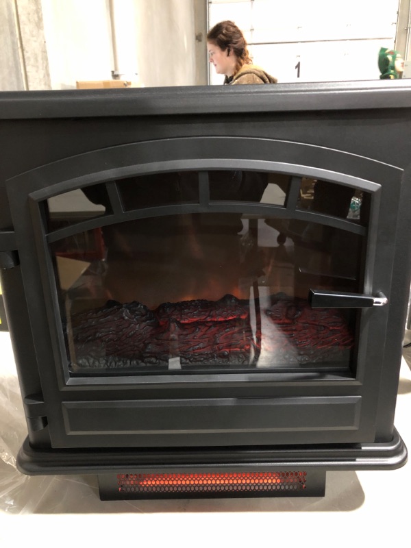 Photo 4 of * important * see clerk notes *
Style Selections 19.5-in W 5200-BTU Black Metal Infrared Quartz Electric Stove with Thermostat
