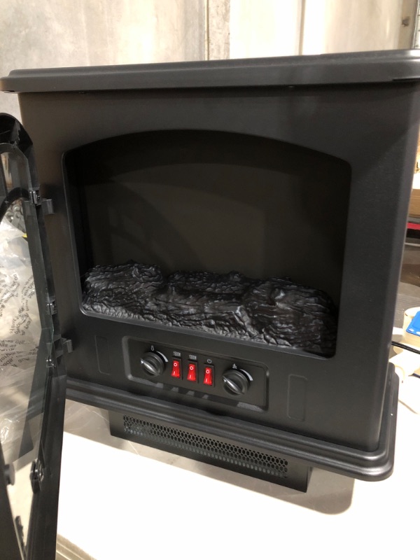 Photo 2 of * important * see clerk notes *
Style Selections 19.5-in W 5200-BTU Black Metal Infrared Quartz Electric Stove with Thermostat
