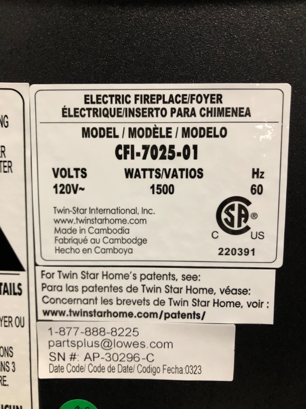 Photo 5 of * important * see clerk notes *
Style Selections 19.5-in W 5200-BTU Black Metal Infrared Quartz Electric Stove with Thermostat
