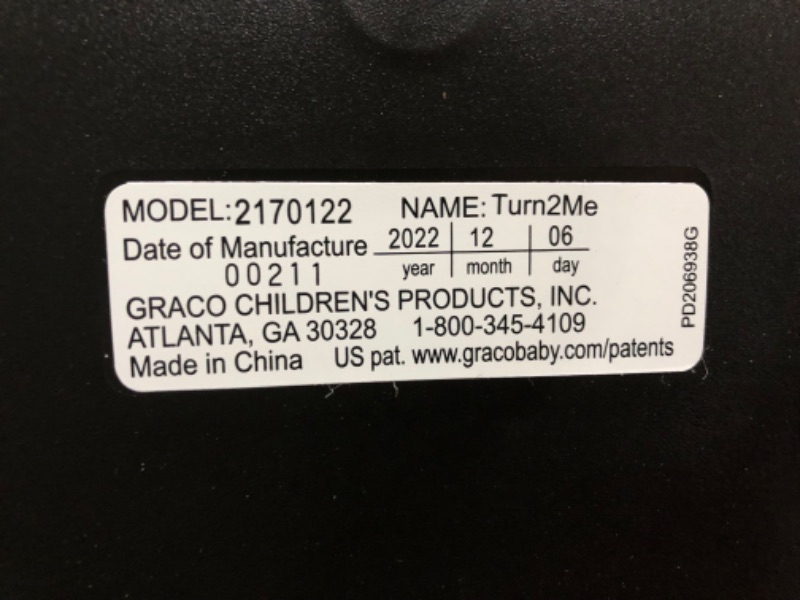 Photo 4 of ***USED***
Graco® Turn2Me™ 3-in-1 Car Seat, Cambridge